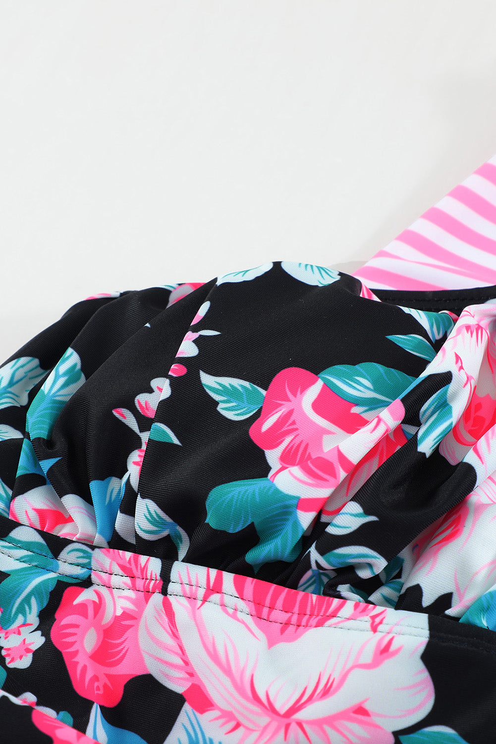 Mixed Print Tie-Back Two-Piece Swimsuit - felvior