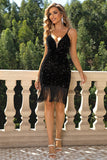 Spaghetti Strap Fringe Trim Dress - felvior