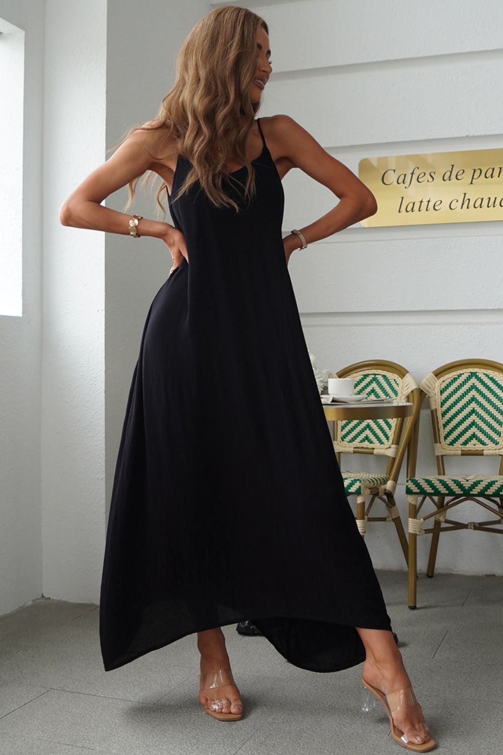 Devine Spaghetti Strap Maxi Dress - felvior
