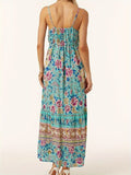 Printed Scoop Neck Midi Cami Dress - felvior