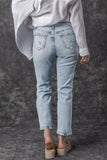 Distressed High Waist Jeans - felvior