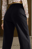 Wide Leg Jeans with Pockets - felvior