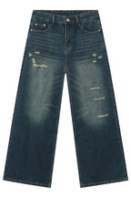 Men's Distressed Wide Leg Jeans
