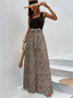 Leopard Wide Leg Pants