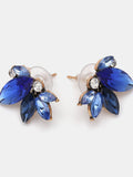 Alloy Rhinestone Flower Stud Earrings - felvior