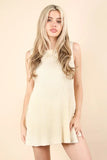 VERY J Slit Round Neck Top and Shorts Sweater Set - felvior