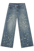 Men's Distressed Wide Leg Jeans