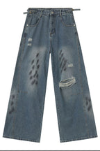 Men's Distressed Baggy Jeans