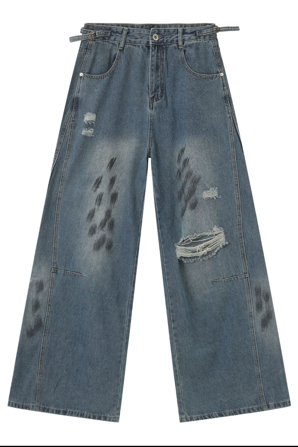Men's Distressed Baggy Jeans