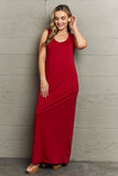 Plus Size Scoop Neck Maxi Tank Dress - felvior