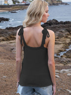 Tie Shoulder V-Neck Sweater Vest