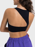 Millennia Cutout Round Neck Active Tank - felvior