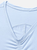 Millennia Drawstring Ruched Wide Strap Active Tank - felvior