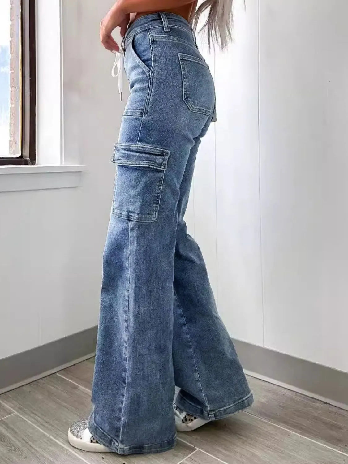 Washed Jeans with Pockets