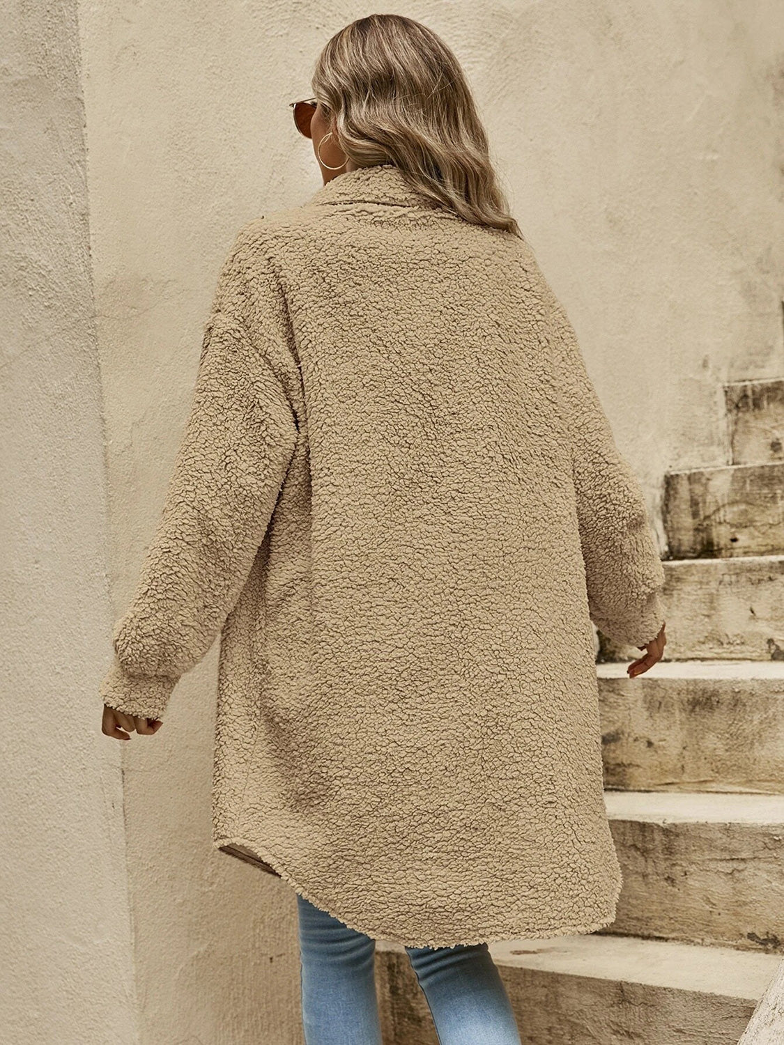 Collared Button Down Coat - felvior