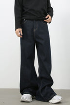 Men's Wide Leg Jeans with Pockets