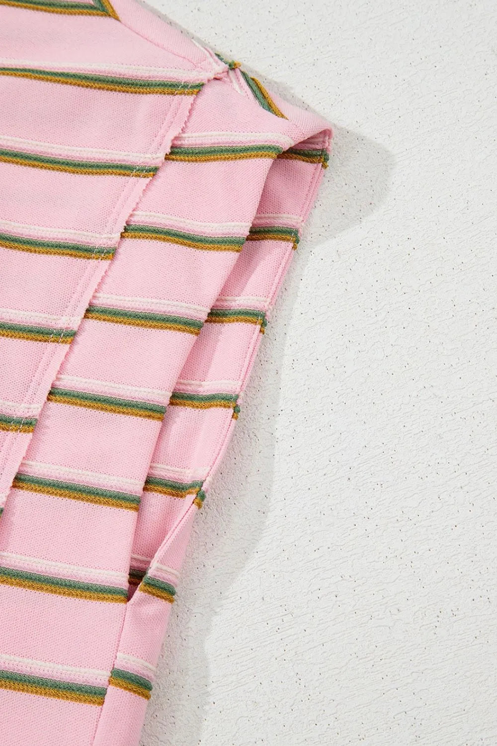 Stripe Wide Short Sleeve Tee and Short Set