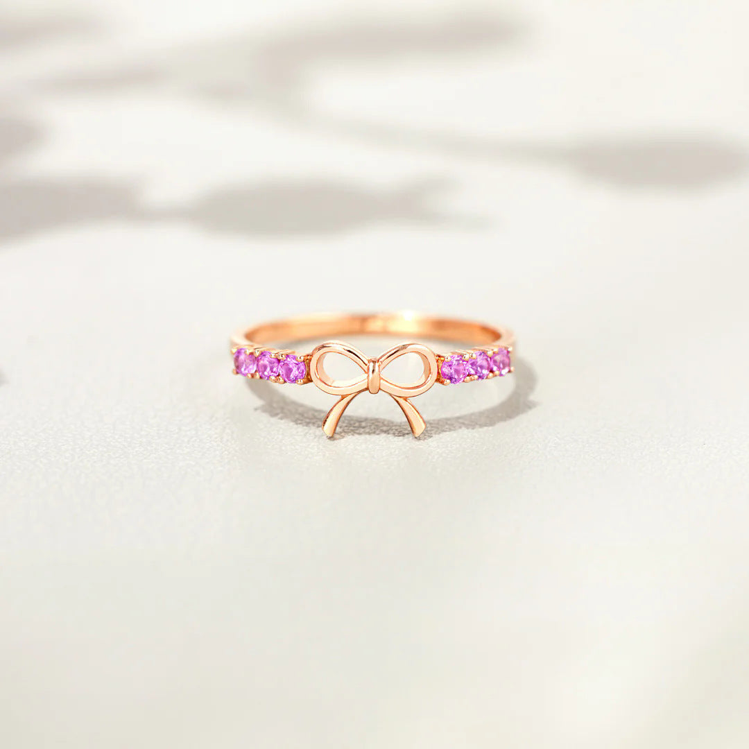 925 Sterling Silver Bow Ring - felvior