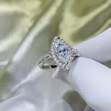 2 Carat Moissanite 925 Sterling Silver Ring - felvior