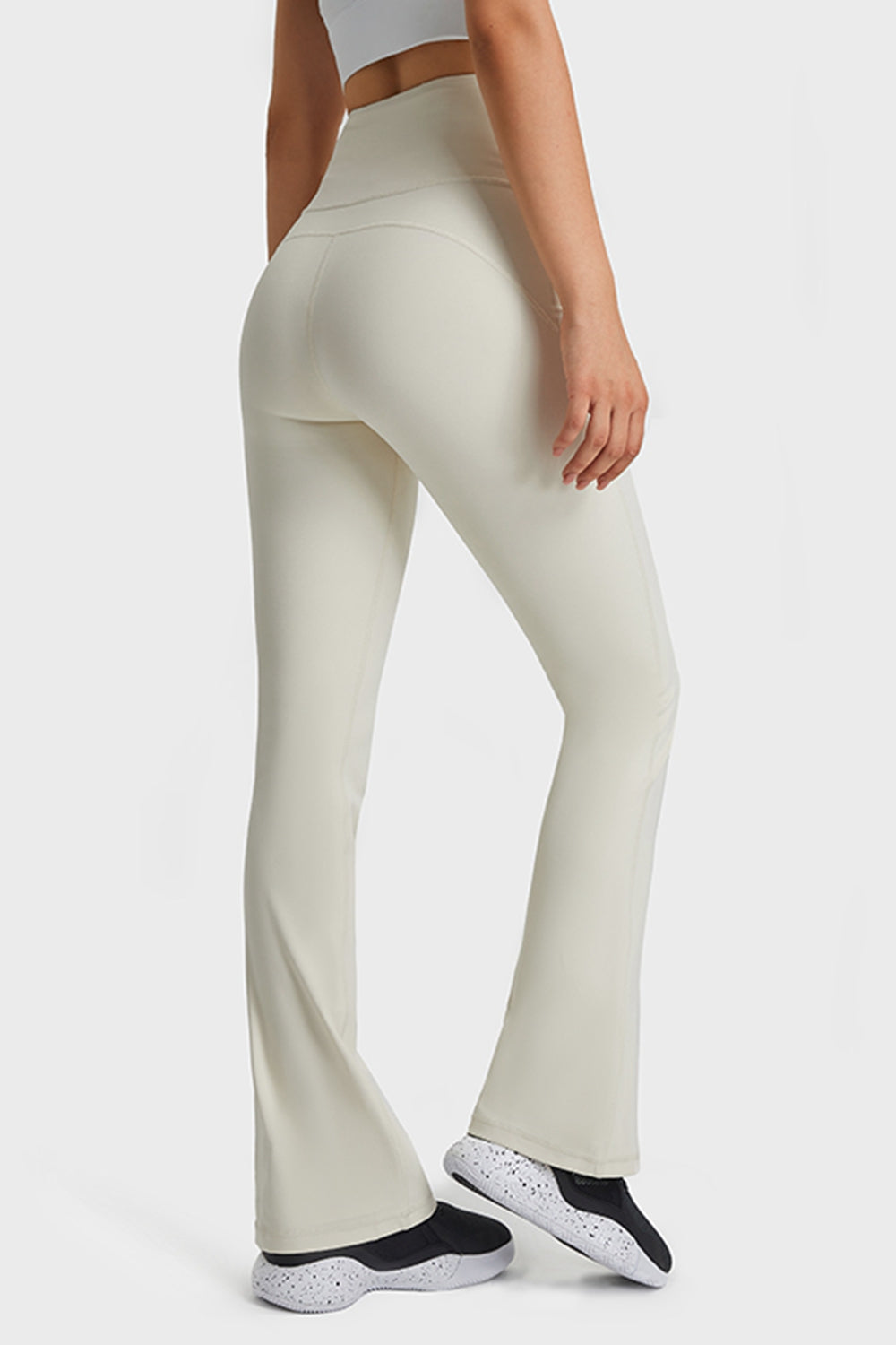 Millennia Elastic Waist Flare Yoga Pants - felvior