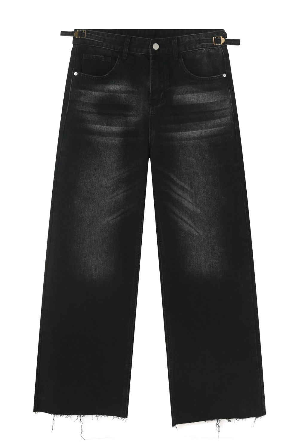 Men's Frayed Hem Jeans - felvior