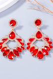 Alloy Rhinestone Dangle Earrings - felvior