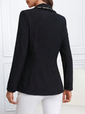 Single-Breasted Lapel Collar Blazer - felvior