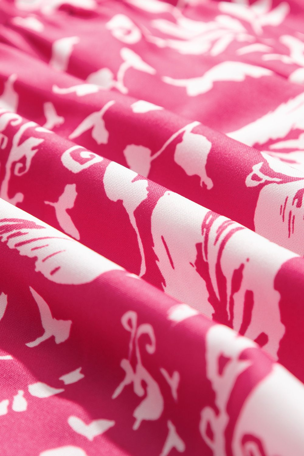 Floral Sleeveless Tasseled Tie Neck Tiered Midi Dress