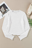 Long Sleeve Jacquard Slim Top - felvior