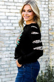 Graphic Leopard Patch Sweatshirt - felvior