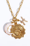 Constellation and Moon Pendant Copper Necklace - felvior