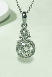 1 Carat Moissanite 925 Sterling Silver Pendant Necklace - felvior