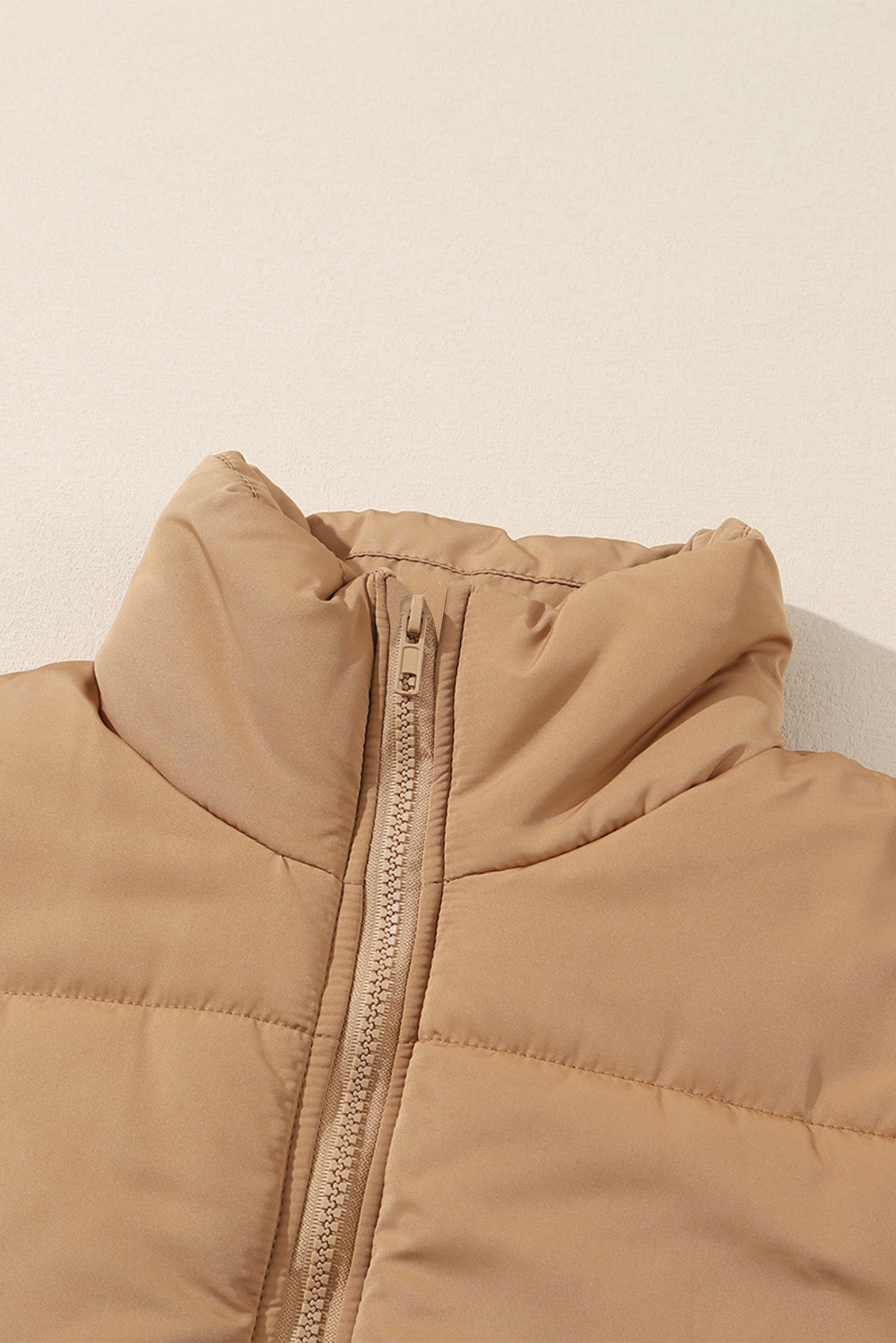Zip Up Vest Coat with Pockets - felvior