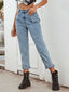 High Waist Straight Leg Jeans