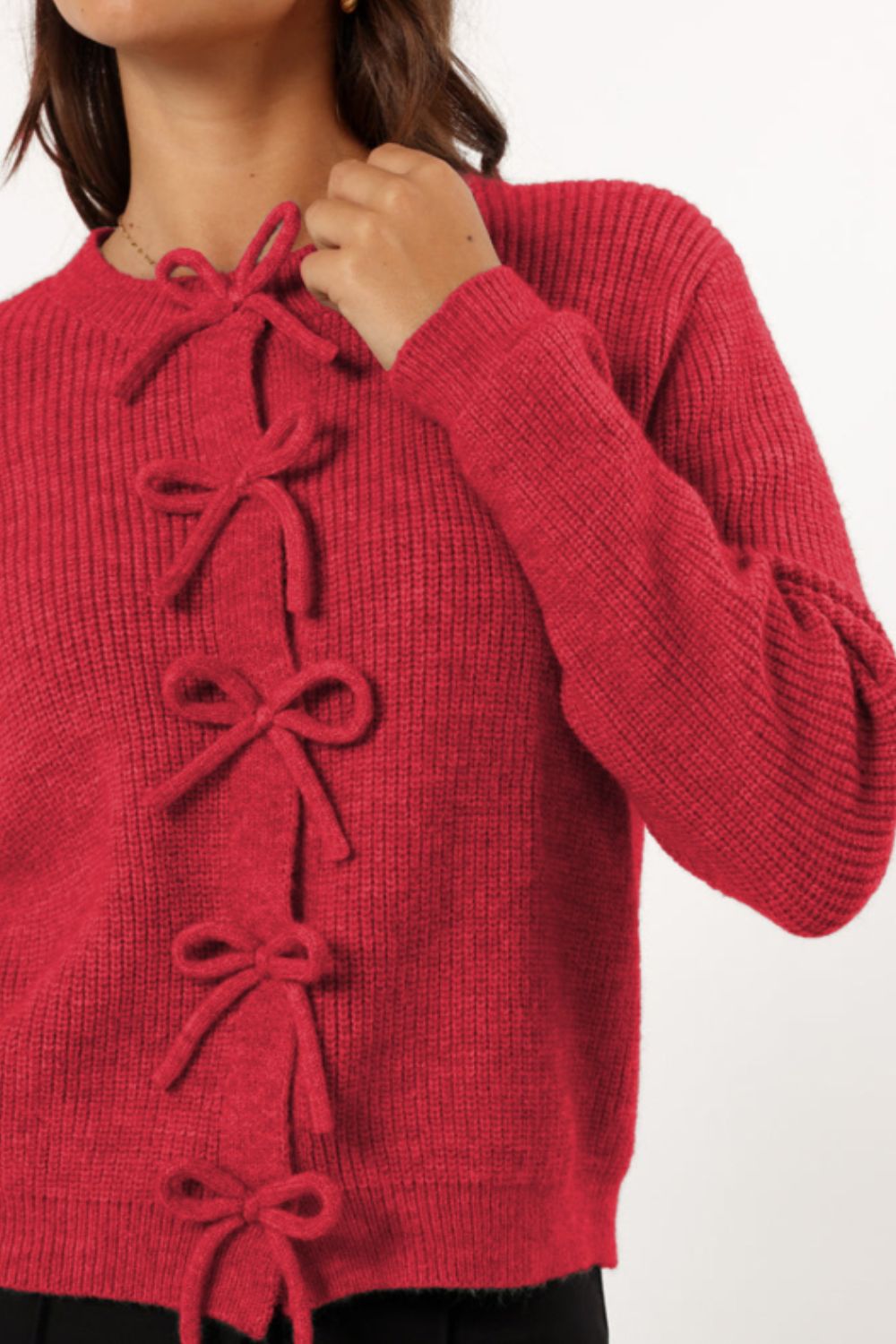 Tied Long Sleeve Cardigan - felvior