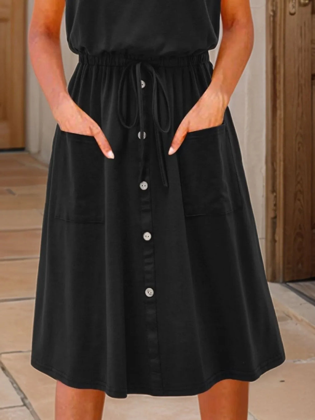 Full Size Round Neck Sleeveless Tank Dress Plus Size