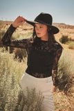 Ces Femme Floral Lace Mesh Bodysuit - felvior