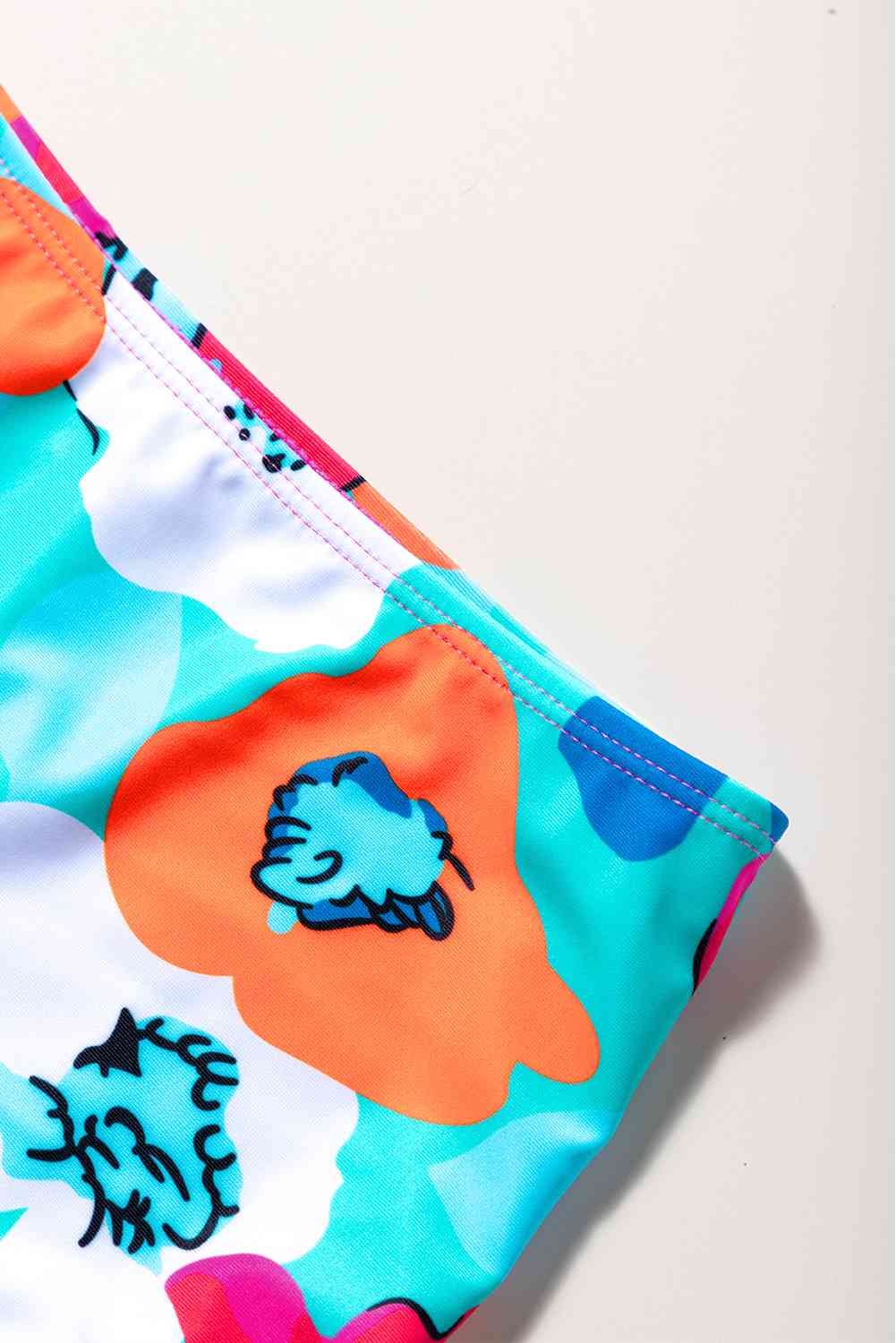 Cropped Swim Top and Floral Bottoms Set - felvior