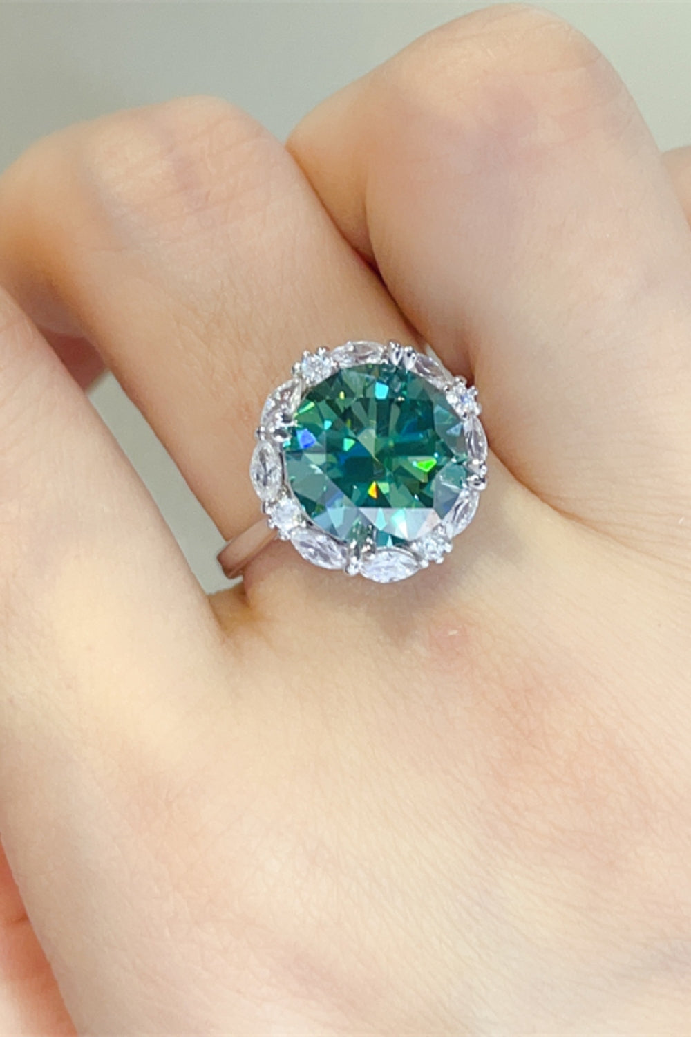 5 Karat Moissanit 925 Sterling Silber Ring Zweitbild