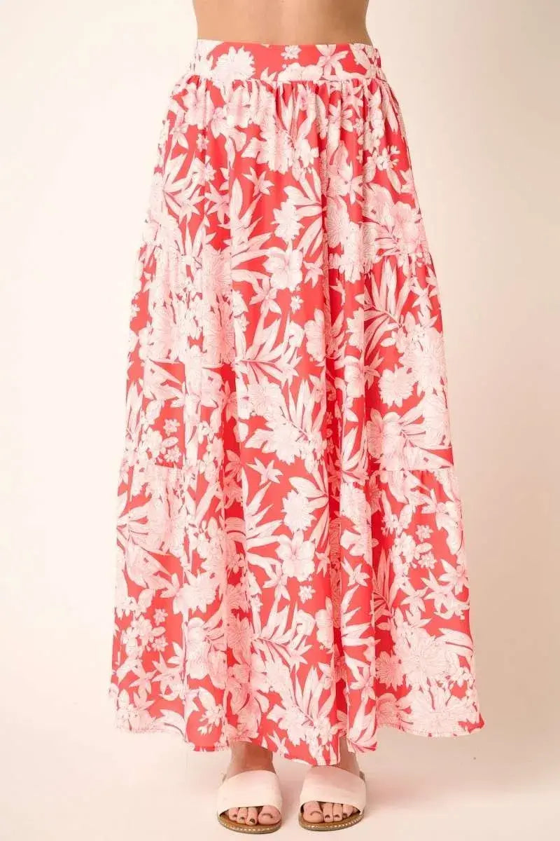 Mittoshop Tropical Print Top and Skirt Set