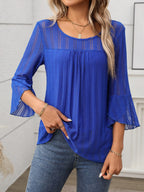 Round Neck Three-Quarter Sleeve Top