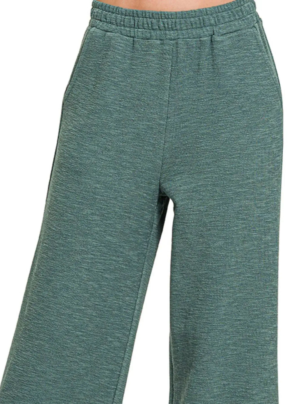 Zenana Cotton Slub Wide Leg Pants