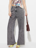 High Waist Bootcut Jeans with Pockets - felvior