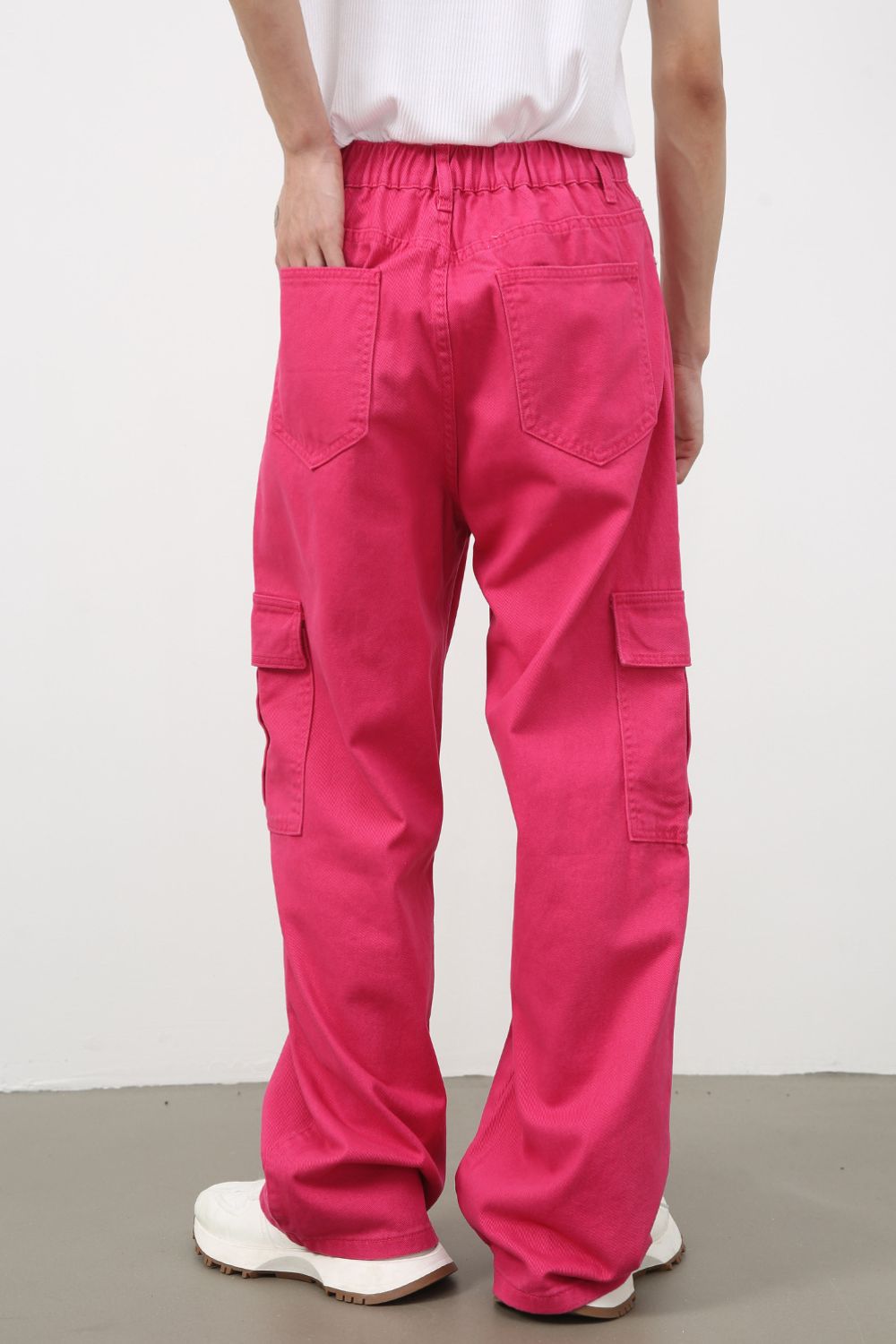 Men's Loose Jeans with Cargo Pockets - felvior
