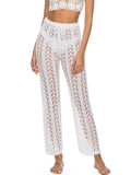 Cutout Drawstring High Waist Swim Pants - felvior