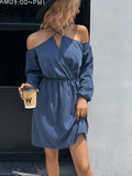 Ivy Lane Cold-Shoulder Crisscross Mini Dress - felvior