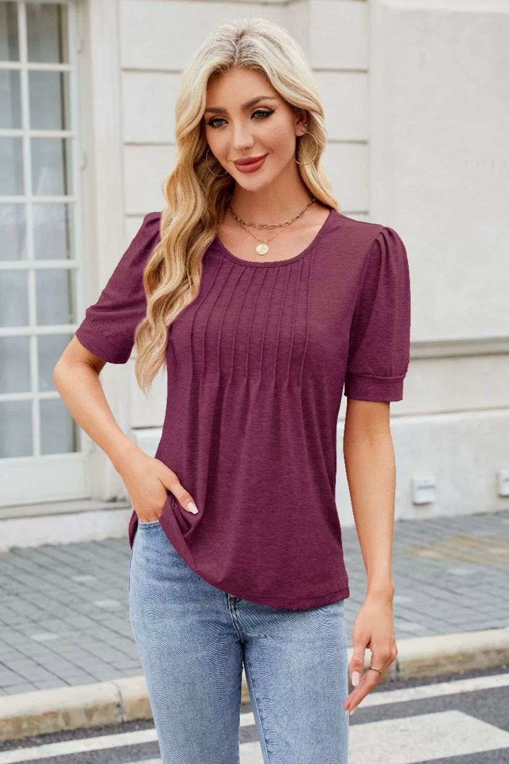 Round Neck Short Sleeve T-Shirt