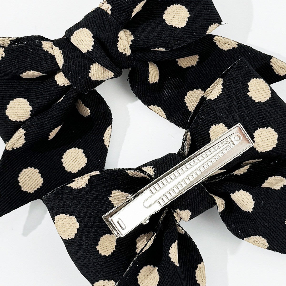 2-Piece Polka Dot Bow Hair Clip - felvior