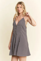 Jade By Jane Full Size Checkered Sleeveless Dress Plus Size