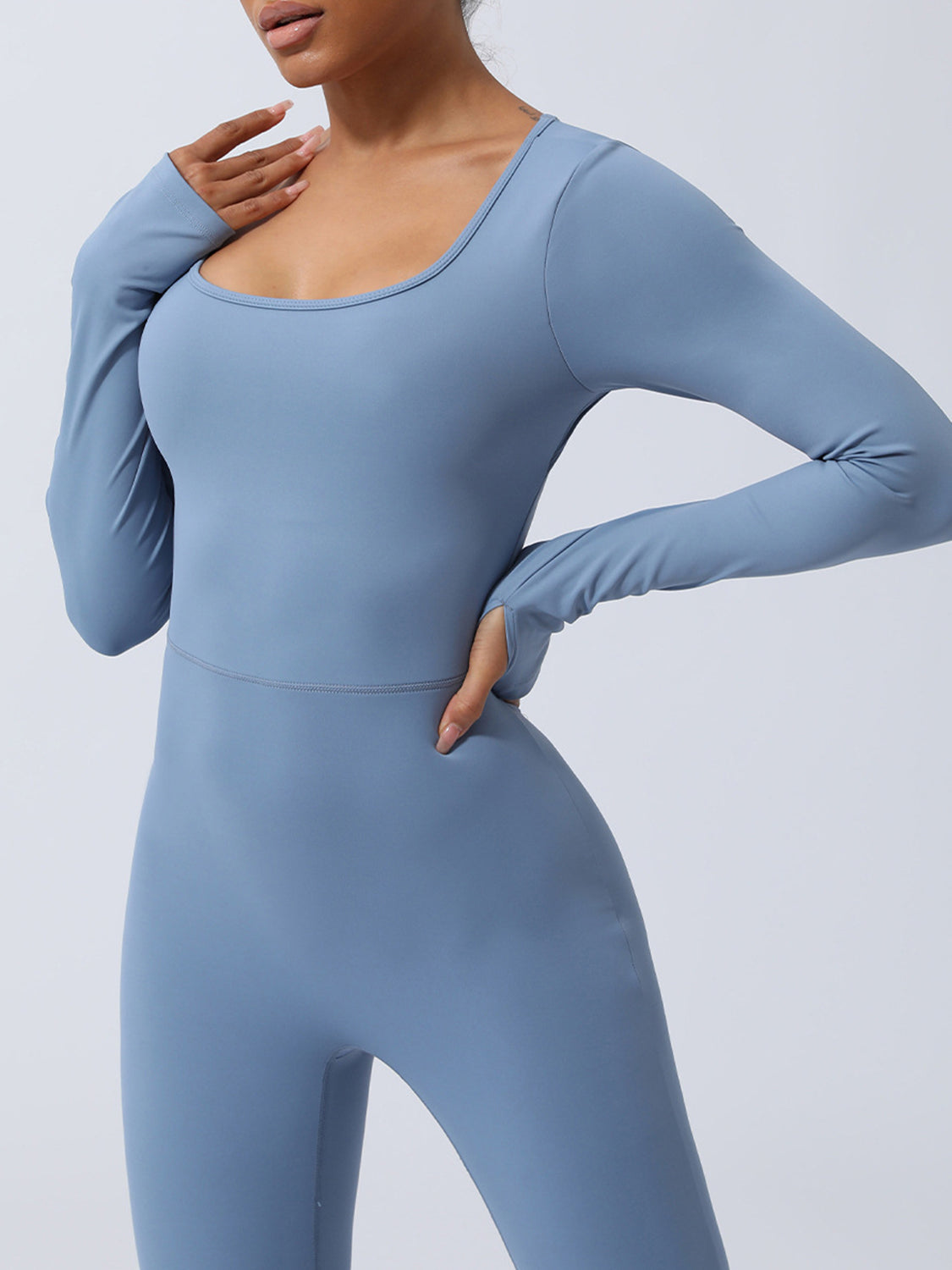 Twisted Backless Long Sleeve Jumpsuit - felvior